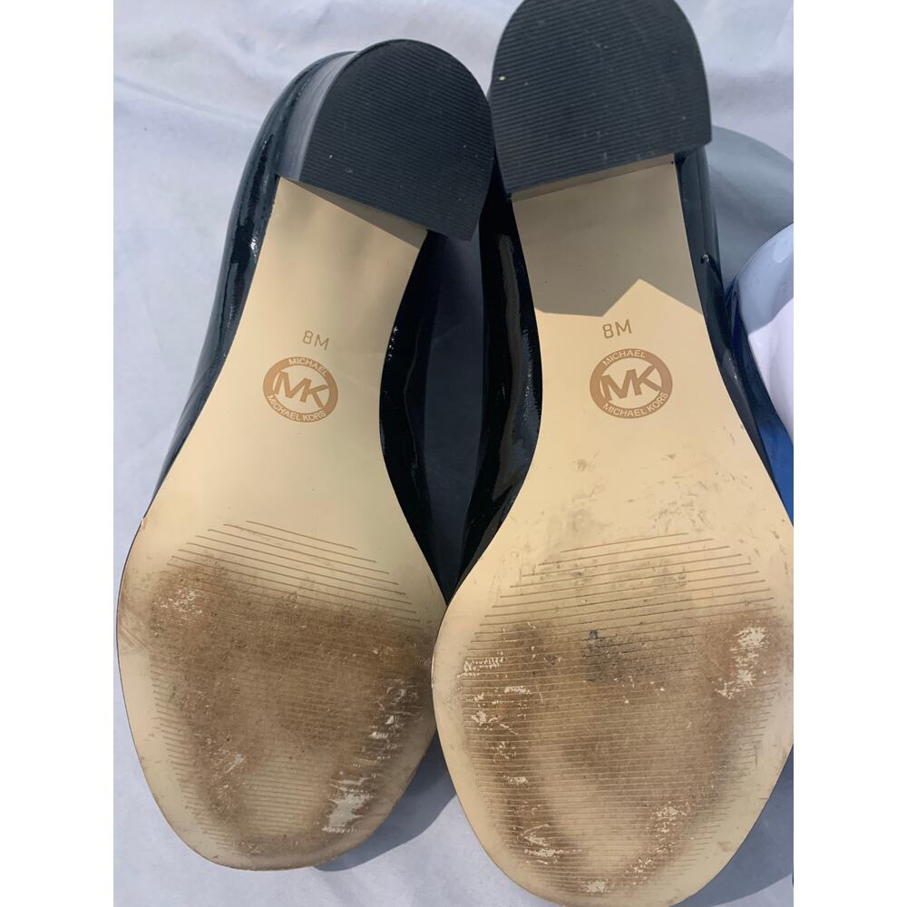 “MICHAEL Michael Kors Black Patent Leather Loafers Chunky Heel Size 8M” - Picture 5 of 5